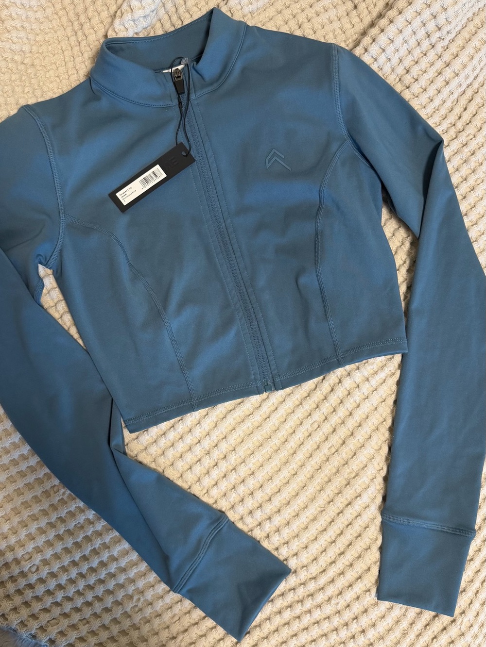 Oner Active Teal Cropped Zip Up